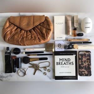 Effortlessly Cool Vintage 70’s  Camel Snakeskin Clutch or Crossbody Bag